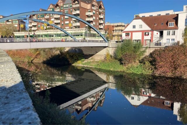 Lippebrücke mit Herrnhuter Sterne