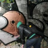 Ein Graffiti-Sprayer