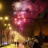 Feuerwerk auf der Rheinischen Straße.