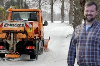 Der Winterdienst der Gemeinde ist am Montagmorgen um 9 Uhr gestartet. Schneit es weiter, geht es in den nächsten Tagen um 4 Uhr los. Baubetriebshofleiter Christoph Piepke behält Wetter und Vorhersage im Blick.