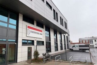 Das Hauptgebäude der Stadtbetriebe an der Viktoriastraße in Unna