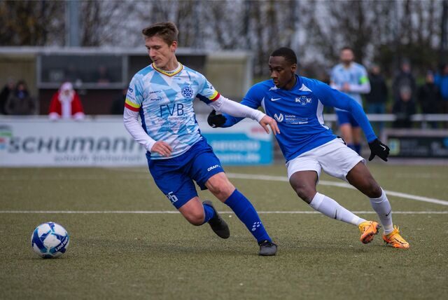 Der Königsborner SV um Leo Mayka (r.) gewann gegen die SpVgg Horsthausen mit 3;1.