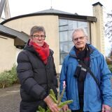 Peter Pyzalla (l.) und Hans-Bernd Marx vom Festausschuss der St. Christophorus-Gemeinde in Schwerte sind entsetzt: Unbekannte haben 50 Weihnachtsbäume gestohlen. Die Bäume sollten für einen guten Zweck verkauft werden.