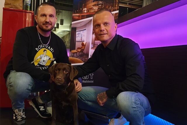 Der Dortmunder Rapper M.I.K.I., Throsten Habel und Hanni