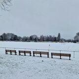 Auch der Platz des TuS Hemmerde war in Weiß gehüllt.
