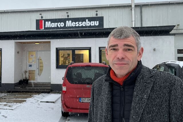 Markus Drengenberg ist Geschäftsführer des Unternehmens Marco Messebau in Holzwickede. Von der Natroper Straße zieht er mit seinen Angestellten an die Morgenstraße in Unna.