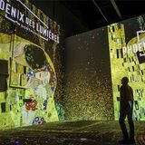 Eine Innenaufnahme der Ausstellung „Phoenix des Lumières“