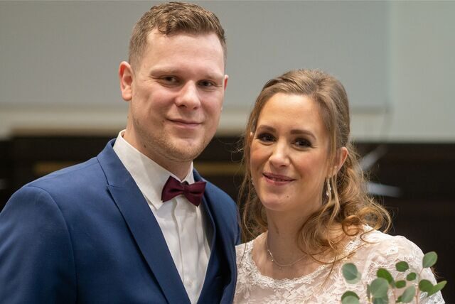 Lisa und Timo Bodenhausen haben im Rathaus Datteln geheiratet.