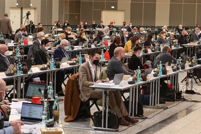 Blick in eine Dortmunder Ratssitzung in den Westfalenhallen.