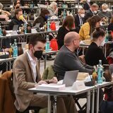 Blick in eine Dortmunder Ratssitzung in den Westfalenhallen.