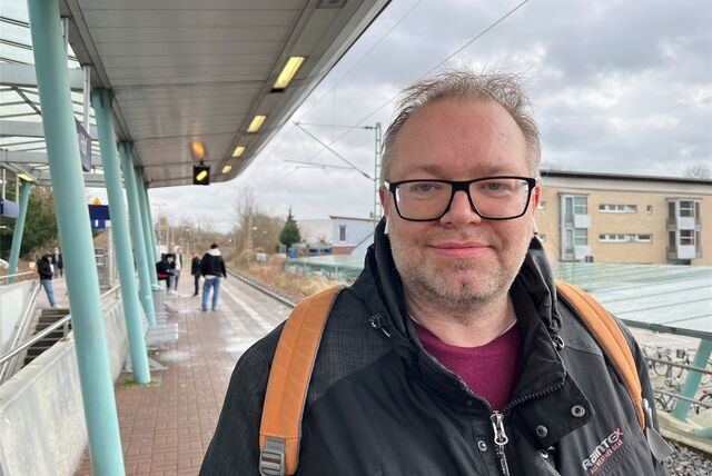 Michael Springer, Lüner Bürger, am Bahnhof Lünen.