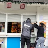 Am Kiosk an der Waltroper Straße laufen nach zwei Einbruchversuchen in kurzer Zeit die Sicherungsmaßnahmen.