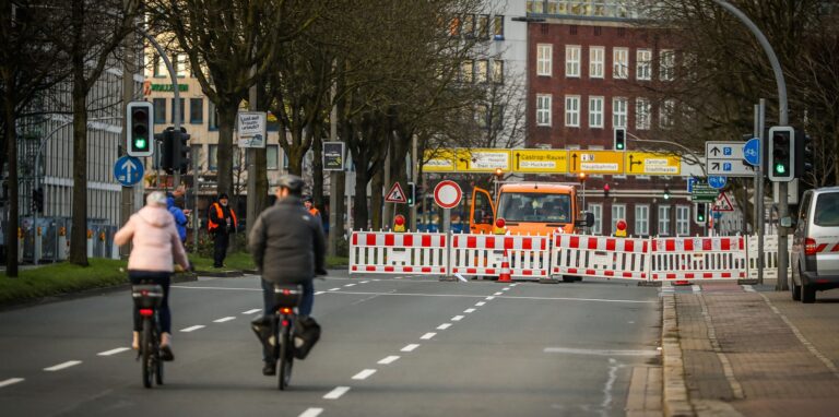 Freie Fahrt für Radler auf dem Wall: Für die Bombenentschärfungen am 12. Januar waren weite Teile der Innenstadt gesperrt.