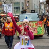 Großartige Stimmung beim Kinderkarnevalszug in der Dortmunder Innenstadt.