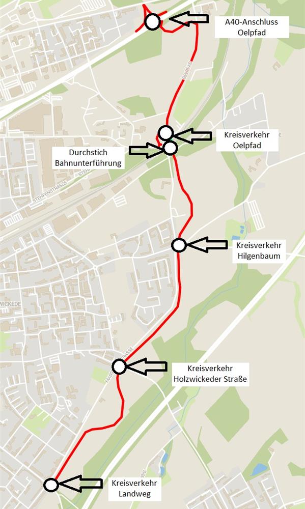 Die geplante Trassenführung der Ortsumgehung L677n. Die geplante Trassenführung der Ortsumgehung L677n.