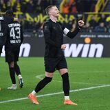 Marco Reus bejubelt seinen Treffer zum 3:1 gegen Hertha BSC.