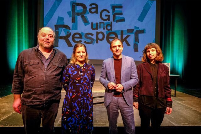 Jan Hein, Anna Fentrop, Intendant Olaf Kröck und Veronika Linde