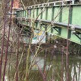 An dieser Stelle an der Lippe unterhalb der Brücke war die Granate gefunden worden.