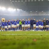 Schalker Jubel nach Sieg gegen Stuttgart, Februar 2023