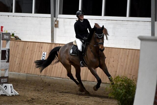 Sabrina Rusche vom RFV Ostbevern reitet mit ihrer Stute Amazing V.