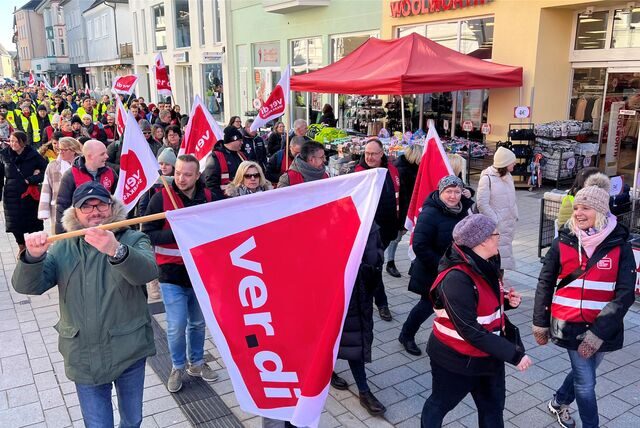 Warnstreik mit Kundgebung am 2. März in Unna: Derart öffentlichkeitswirksam wird der erneute Ausstand am 23. März in Unna und den anderen Kommunen des Kreises nicht sein.