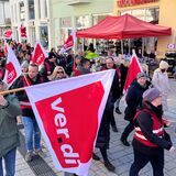 Warnstreik mit Kundgebung am 2. März in Unna: Derart öffentlichkeitswirksam wird der erneute Ausstand am 23. März in Unna und den anderen Kommunen des Kreises nicht sein.