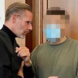 Bild aus dem Gerichtssaal: Der Angeklagte