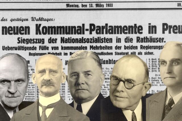 Nach den Gemeindewahlen am 12. März 1933 beseitigten die Nationalsozialisten auch die Demokratie auf kommunaler Ebene.