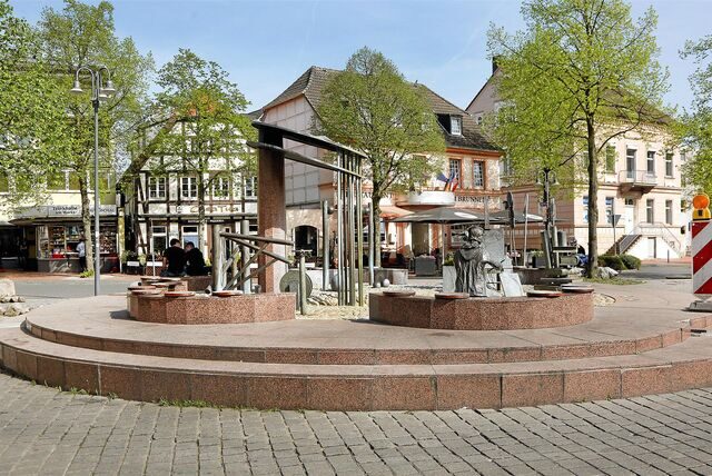 Brunnen auf dem Alten Markt in Kamen.