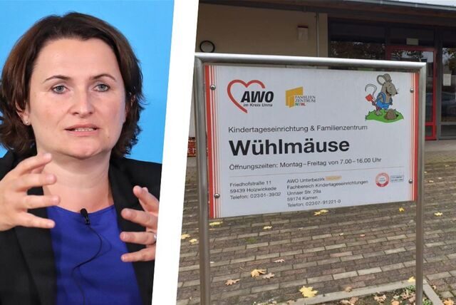 Katja Schuon vom Kreis Unna stellte die große Zahl an fehlenden Kita-Plätzen in Holzwickede vor. Unter anderem die Erweiterung der Kita „Wühlmäuse“ soll Abhilfe schaffen.
