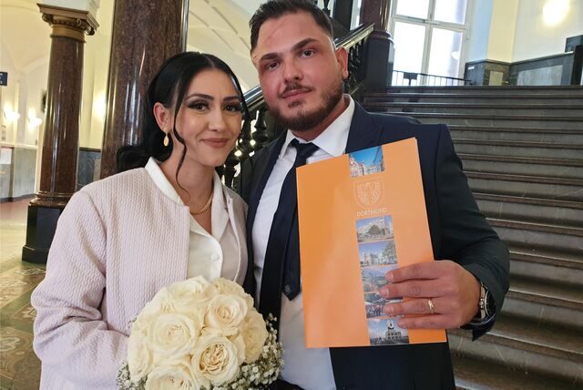 Elmedina und Albin haben in Dortmund geheiratet.