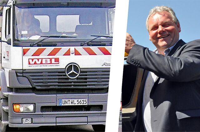 Ein Abfallfahrzeug. Rainer Evelt, Prokurist bei den WBL.