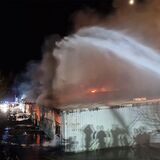 Brand eines Galvanikbetriebes im Indupark Unna am 30. März 2023.