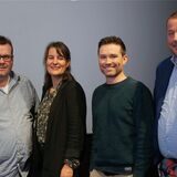 Freuen sich auf das 33. Kinofest in diesem Herbst:  (v.l.) Lutz Nennmann, Veranstalter und Cineworld-Chef, Sonja Hofmann, künstlerische Leiterin, Max Biela, operative Leitung, und Meinolf Thies, Cineworld-Chef und Veranstalter.