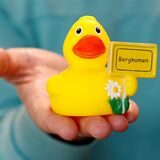 Stadtmarketing Bergkamen Mitbringsel Geschenke Badeenten T-Shirts Sticker Kaffeetassen Identifikation Werbung Merchandise