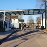 Der Eingang der Erstaufnahmeeinrichtung (EAE) in Unna-Massen