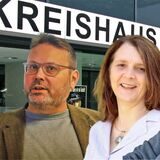 von links Timon Lütschen, Marion Küpper und Dr. Hubert Seier, alle drei die Mitglieder des Kreistags in Unna,