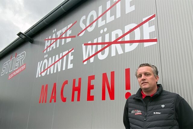 „Machen!“: Benedikt Stier, Inhaber von Elektro Stier, schlägt in der Organisation seines Betriebes immer wieder neue Wege ein und hört dabei auch auf Vorschläge der Belegschaft.