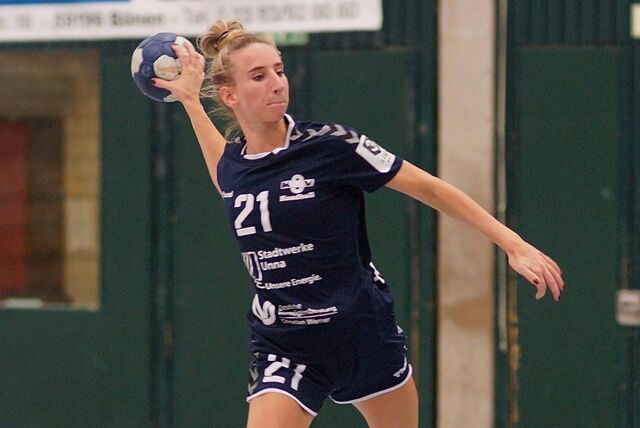 Celine Pelz vom Königsborner SV traf über Außen drei Mal.
