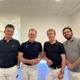 Vier Ärzte arbeiten jetzt zusammen in einer Praxis (v.l.): Dr. Christian Zülch, Dr. Jürgen Helgers, Thomas Hatting und Athanasios Tsobanelis.