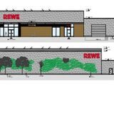 So soll der neue Rewe laut Bebauungsplan aussehen.