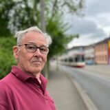 Schon seit vielen Jahren ärgert sich Hans-Jörg Vollmer über den Lärm der Stadtbahnen vor seinem Haus.