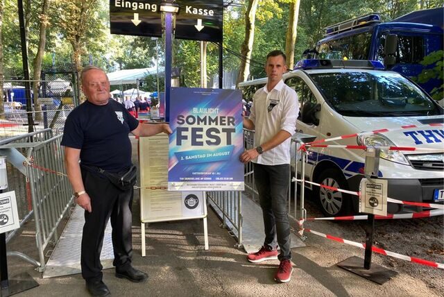 Die Veranstalter Florian Bressler und Siegfried Wingenfeld vom THW.