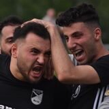 Tunahan Sari (3.v.r.) köpfte das 2:1-Führungstor für Eintracht Werne und feierte das Tor frenetisch.