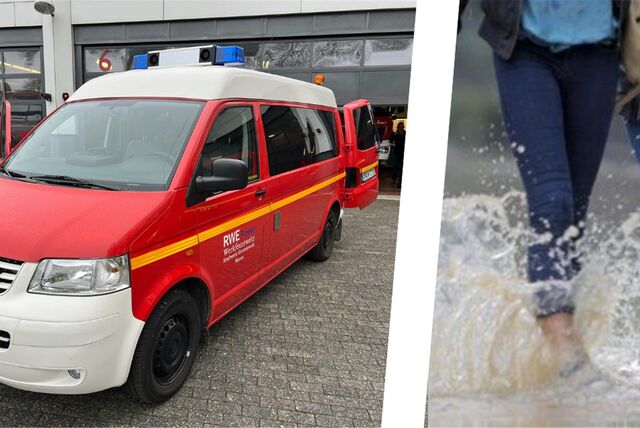 Die Feuerwehr musste wegen überfluteter Straßen und Keller mehrfach ausrücken.