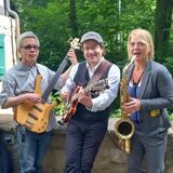 Jazz-Trio beim Mühlentag an der Schlossmühle Lippholthausen.