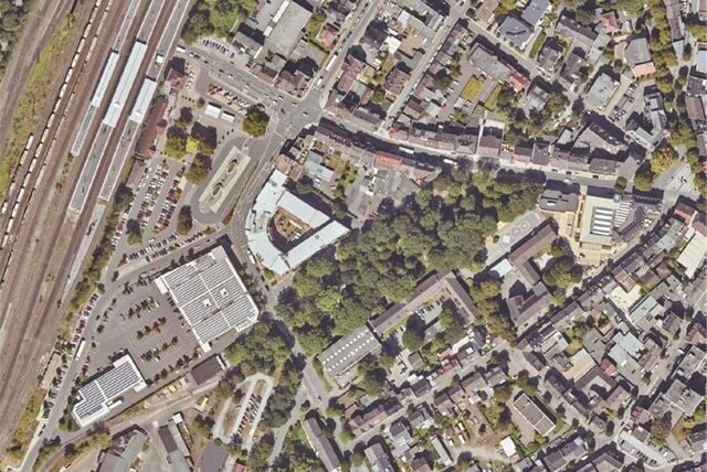 Spektakuläre Luftbilder zeigen, wie sich Schwerte zum Beispiel am Bahnhof verändert hat.