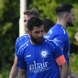 Mehmet Kara (vorne) bestritt sein letztes Spiel für den VfL Kamen, ebenso wie Engin Duman (l. neben ihm).