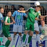 Der ASC 09 Dortmund (weiß-blaue Trikots) scheiterte in dieser Saison im Halbfinale des Westfalenpokals am FC Gütersloh.