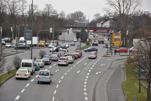 Luftbild der Kurt-Schumacher-Straße.